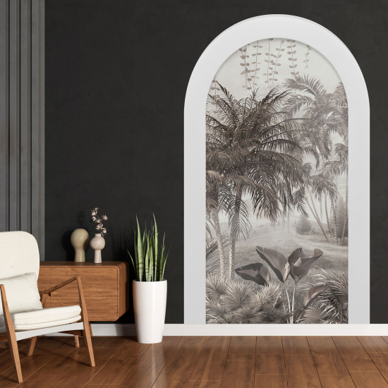 Adesivo Murale - Illusione ottica - Arco - Foresta Tropicale