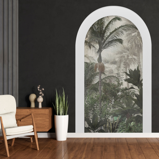 Adesivo Murale - Illusione ottica - Arco - Foresta Tropicale