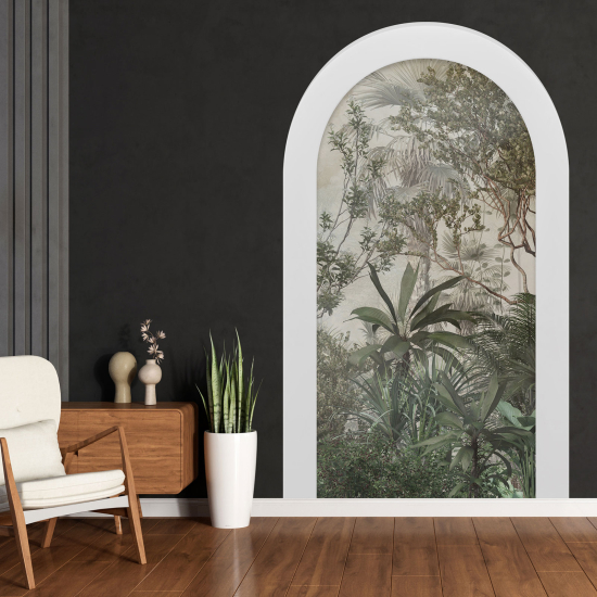 Adesivo Murale - Illusione ottica - Arco - Foresta Tropicale