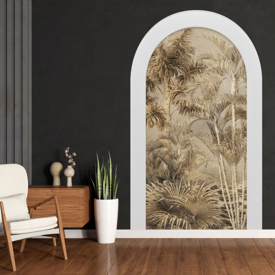 Adesivo Murale - Illusione ottica - Arco - Foresta Tropicale