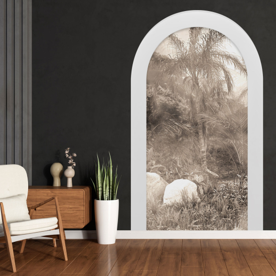 Adesivo Murale - Illusione ottica - Arco - Foresta Tropicale
