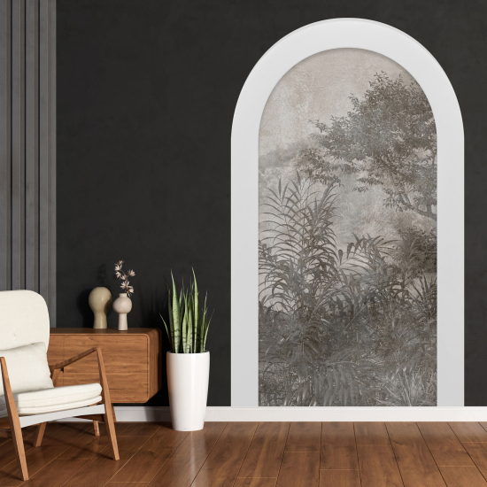 Adesivo Murale - Illusione ottica - Arco - Foresta Tropicale