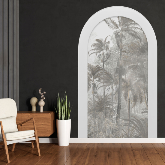 Adesivo Murale - Illusione ottica - Arco - Foresta Tropicale