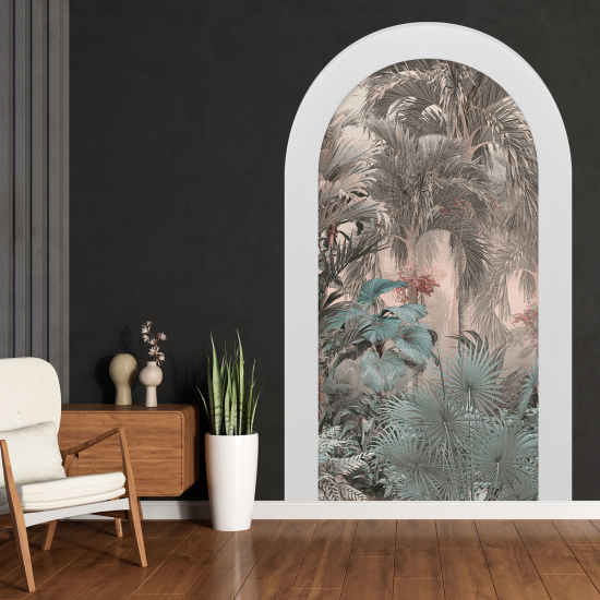 Adesivo Murale - Illusione ottica - Arco - Foresta Tropicale