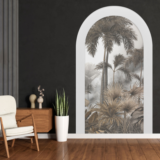 Adesivo Murale - Illusione ottica - Arco - Foresta Tropicale