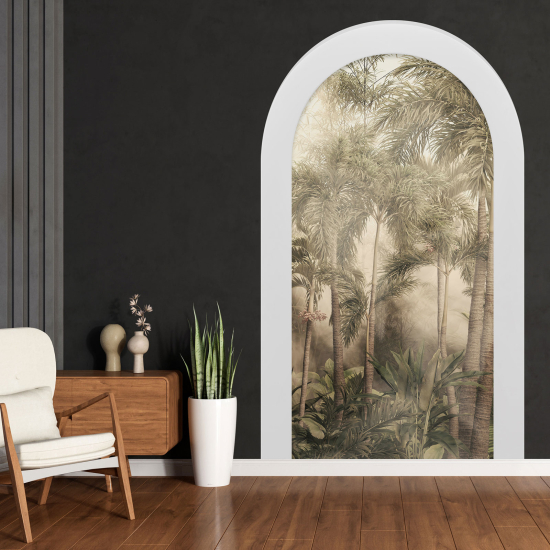 Adesivo Murale - Illusione ottica - Arco - Foresta Tropicale