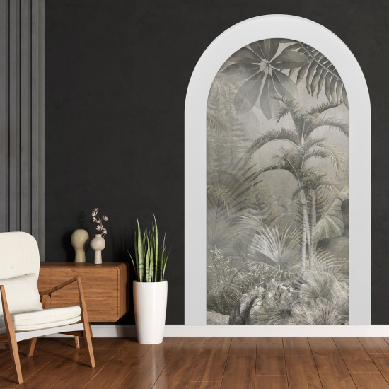 Adesivo Murale - Illusione ottica - Arco - Foresta Tropicale