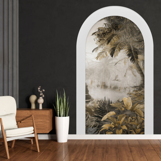 Adesivo Murale - Illusione ottica - Arco - Foresta Tropicale