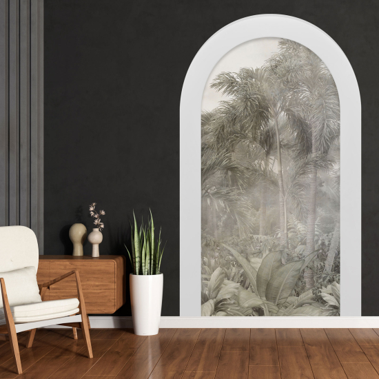 Adesivo Murale - Illusione ottica - Arco - Foresta Tropicale