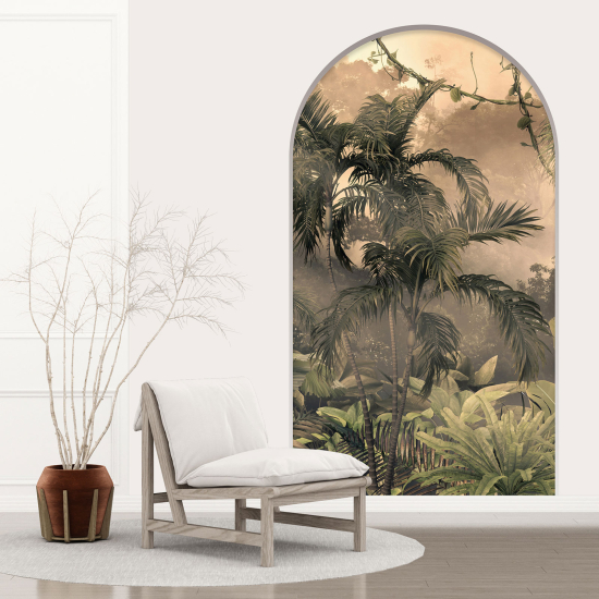 Adesivo Murale - Illusione ottica - Arco - Foresta Tropicale