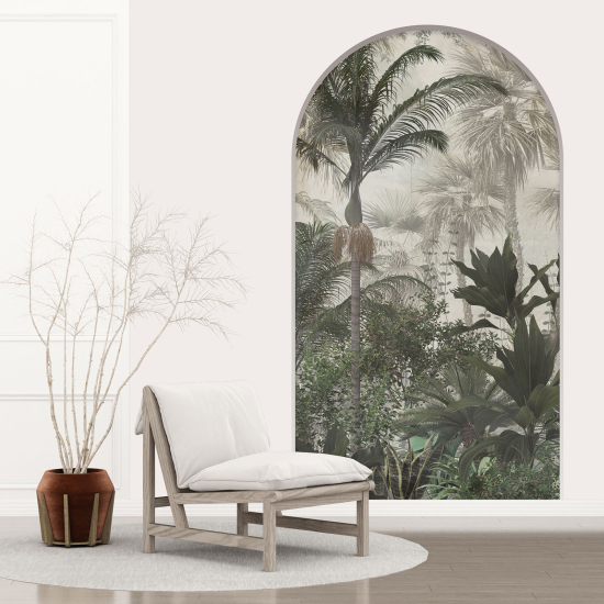 Adesivo Murale - Illusione ottica - Arco - Foresta Tropicale