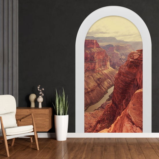 Adesivo Murale - Illusione ottica - Arco - Grand Canyon