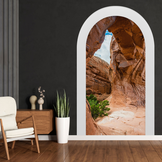 Adesivo Murale - Illusione ottica - Arco - Grotte