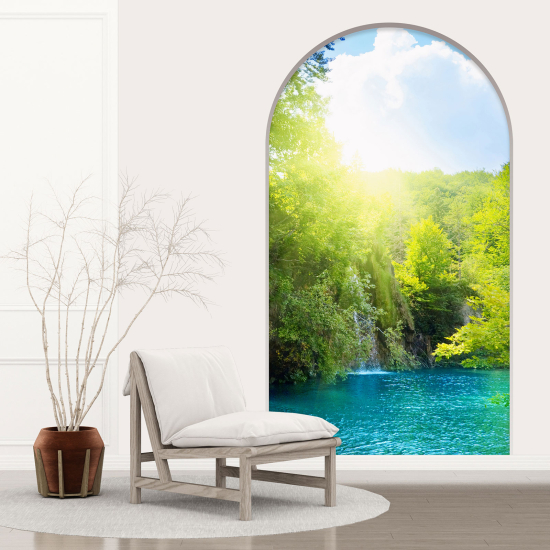Adesivo Murale - Illusione ottica - Arco - Lago
