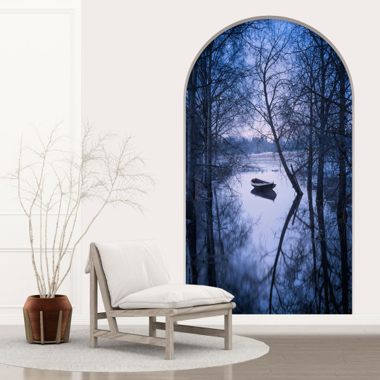 Adesivo Murale - Illusione ottica - Arco - Lago