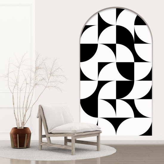 Adesivo Murale - Illusione ottica - Arco - Motivo geometrico