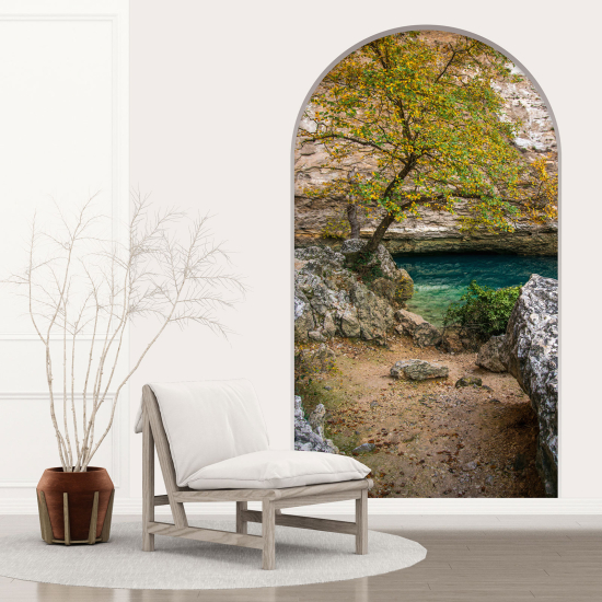 Adesivo Murale - Illusione ottica - Arco - Natura