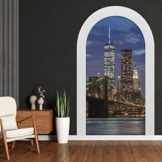 Adesivo Murale - Illusione ottica - Arco - New York