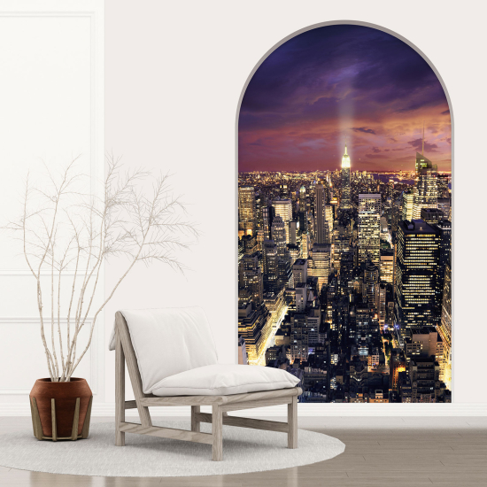 Adesivo Murale - Illusione ottica - Arco - New York