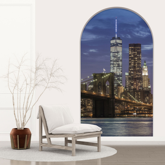 Adesivo Murale - Illusione ottica - Arco - New York