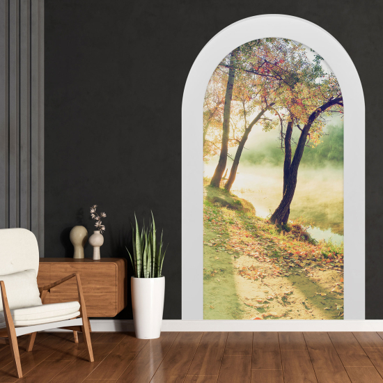Adesivo Murale - Illusione ottica - Arco - Paesaggio