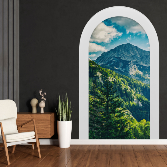 Adesivo Murale - Illusione ottica - Arco - Paesaggio
