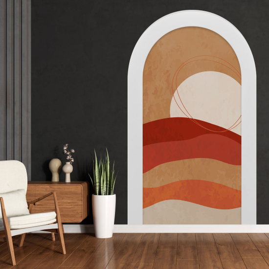 Adesivo Murale - Illusione ottica - Arco - Paesaggio Boho