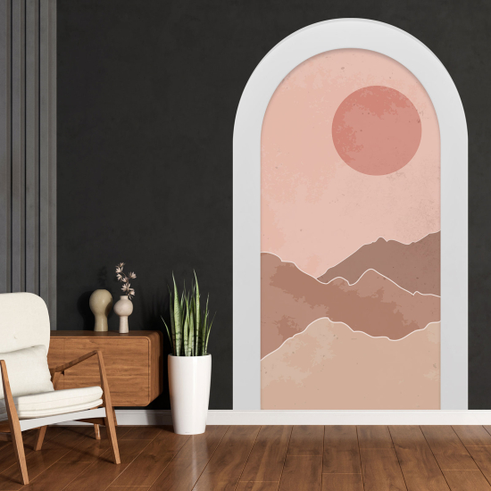 Adesivo Murale - Illusione ottica - Arco - Paesaggio Boho