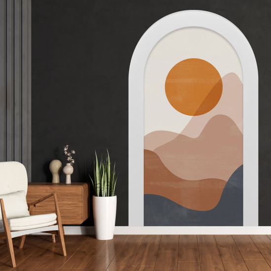 Adesivo Murale - Illusione ottica - Arco - Paesaggio Boho