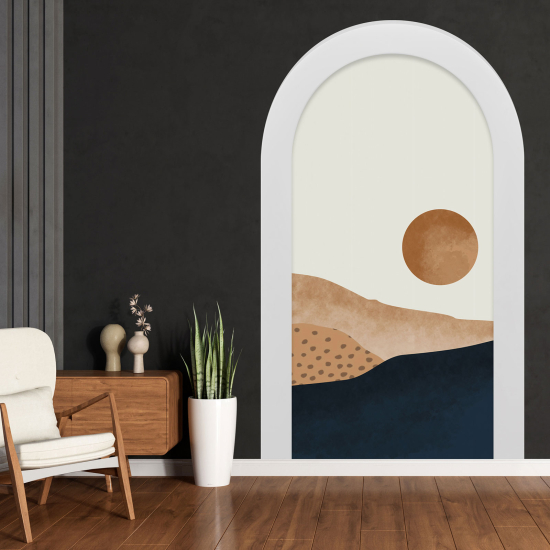 Adesivo Murale - Illusione ottica - Arco - Paesaggio Boho
