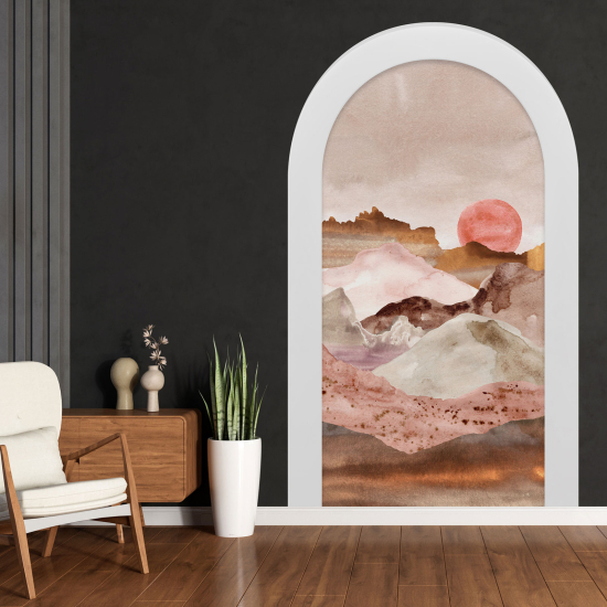 Adesivo Murale - Illusione ottica - Arco - Paesaggio Boho