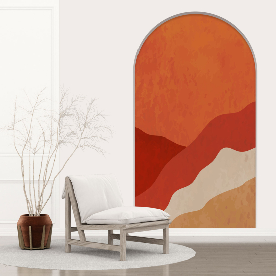 Adesivo Murale - Illusione ottica - Arco - Paesaggio Boho