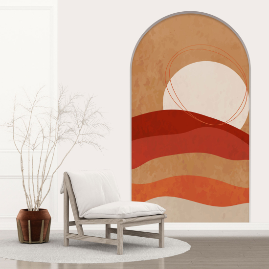 Adesivo Murale - Illusione ottica - Arco - Paesaggio Boho