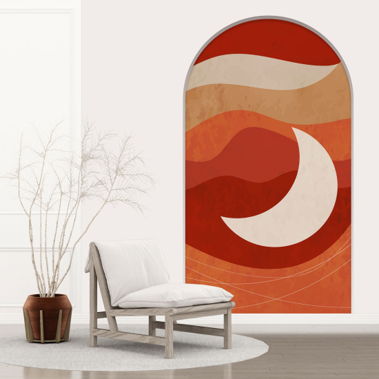 Adesivo Murale - Illusione ottica - Arco - Paesaggio Boho