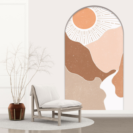 Adesivo Murale - Illusione ottica - Arco - Paesaggio Boho