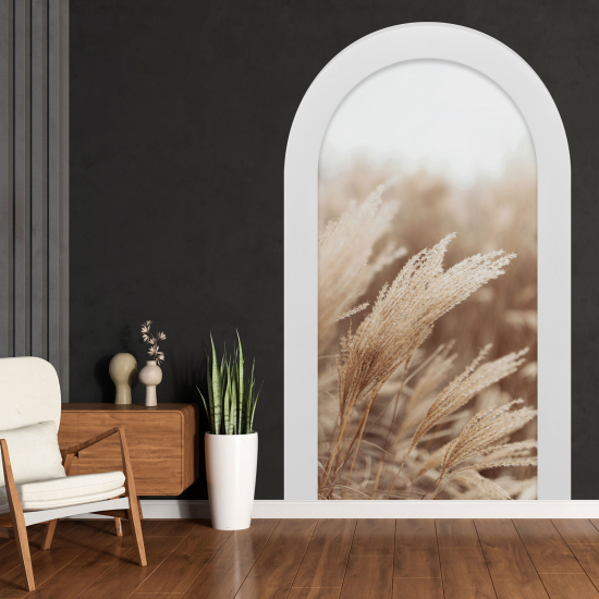 Adesivo Murale - Illusione ottica - Arco - Pampas