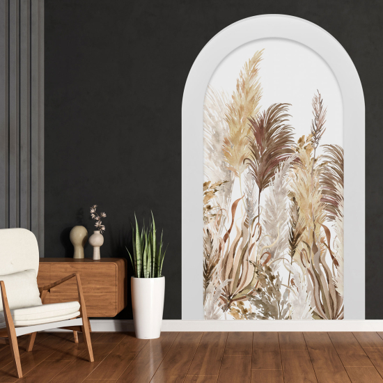Adesivo Murale - Illusione ottica - Arco - Pampas