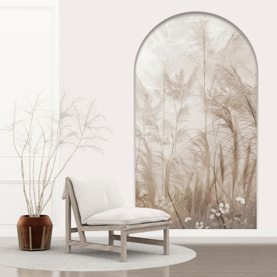 Adesivo Murale - Illusione ottica - Arco - Pampas