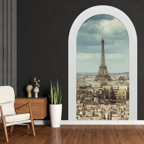 Adesivo Murale - Illusione ottica - Arco - Parigi