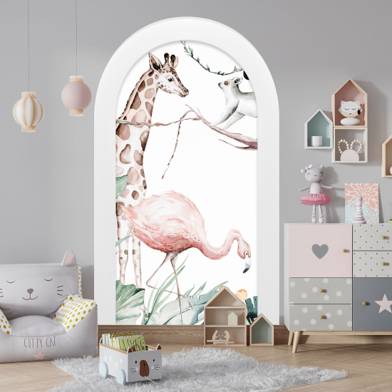 Adesivo Murale - Illusione ottica - Arco per Bambini - Animali