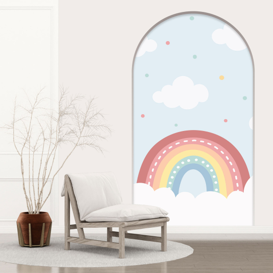 Adesivo Murale - Illusione ottica - Arco per Bambini - Arcobaleno