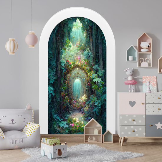 Adesivo Murale - Illusione ottica - Arco per Bambini - Passaggio magico