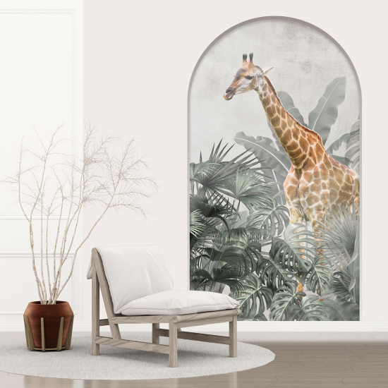 Adesivo Murale - Illusione ottica - Arco per Bambini - Volta - Giraffa
