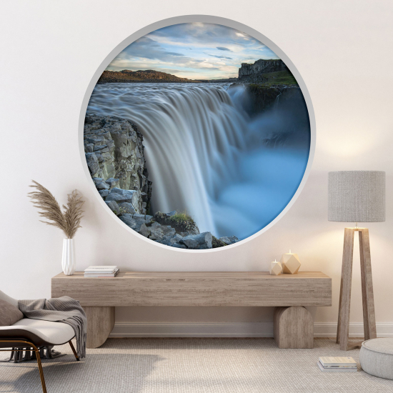 Adesivo Murale - Illusione ottica - Arco rotondo - Cascate
