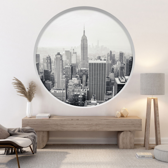 Adesivo Murale - Illusione ottica - Arco rotondo - New York