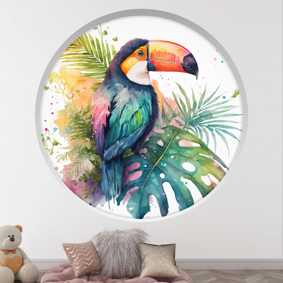 Adesivo Murale - Illusione ottica - Arco rotondo per Bambini - Tucano