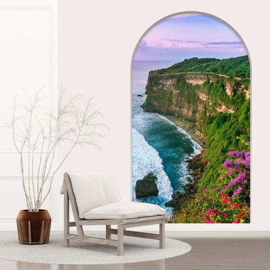 Adesivo Murale - Illusione ottica - Arco - Scogliere