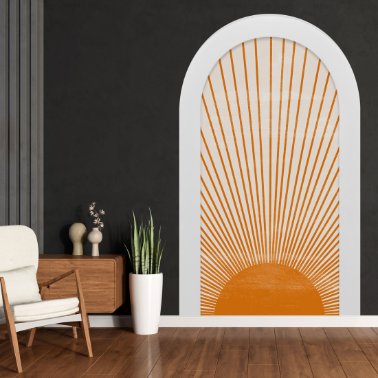 Adesivo Murale - Illusione ottica - Arco - Sole Boho