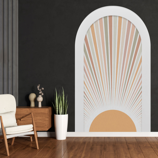Adesivo Murale - Illusione ottica - Arco - Sole Boho
