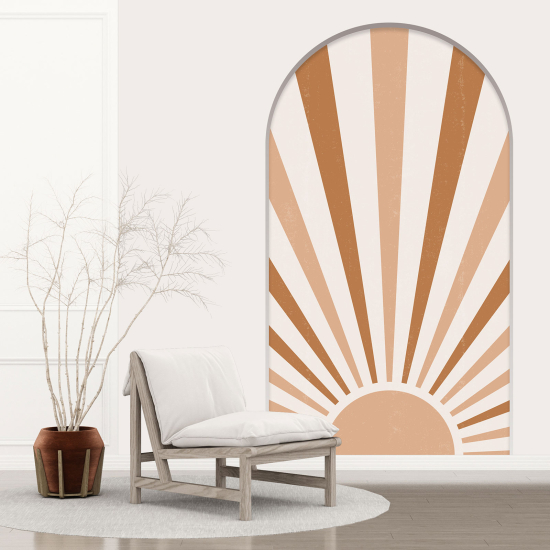 Adesivo Murale - Illusione ottica - Arco - Sole Boho